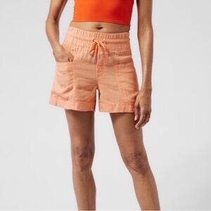 Athleta Cabo Linen Drawstring Shorts